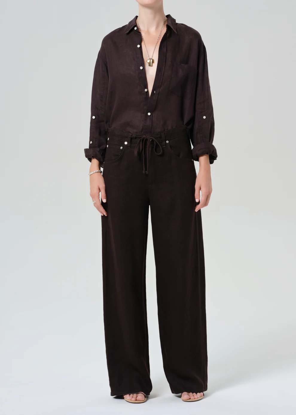 Brynn Drawstring Linen Trouser